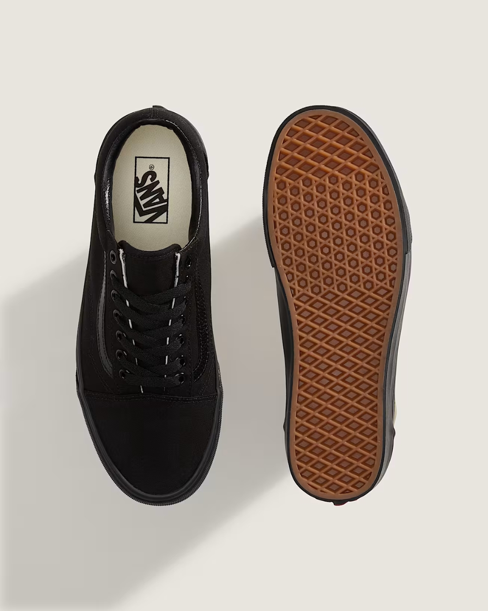 Vans Old Skool Black Black waffle outsole grip