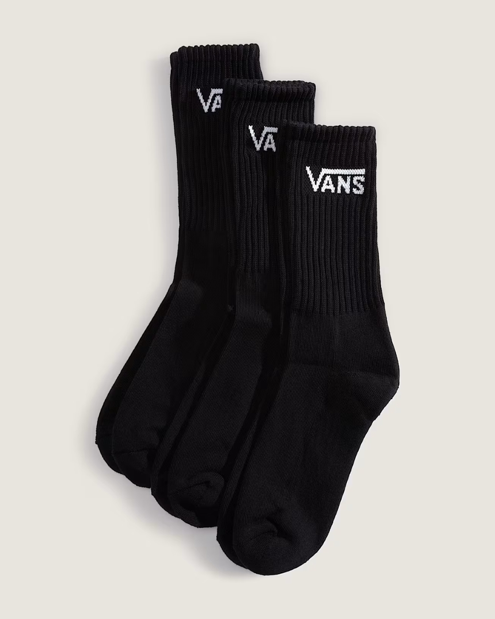 Vans Classic Crew Socks Black 3 pack