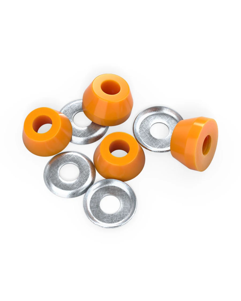 Independent 90A orange conical skateboard bushings for smooth lean and stable turning 2