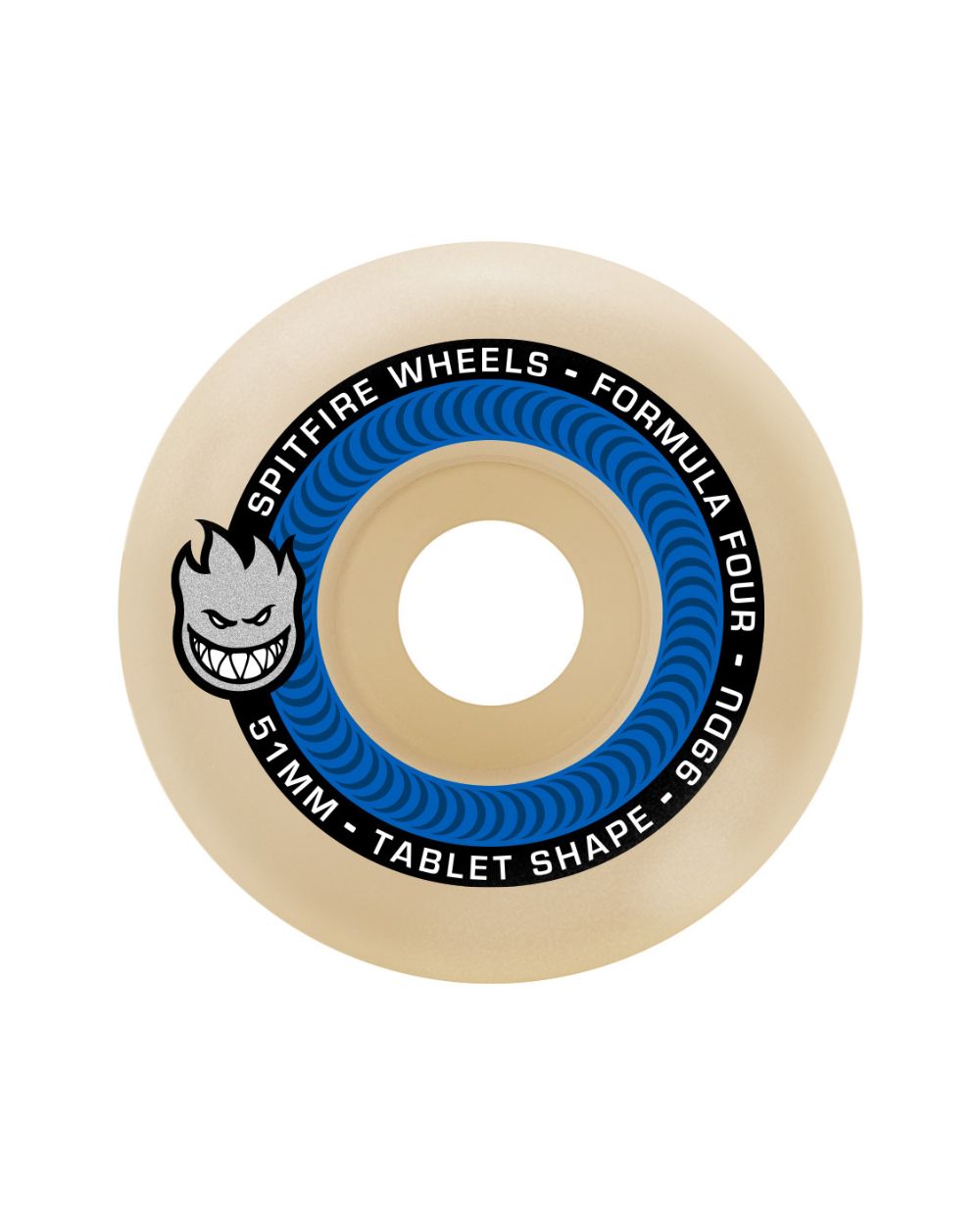 Spitfire Formula Four 99D Tablets Skateboard Wheels – White (52/53/54mm)