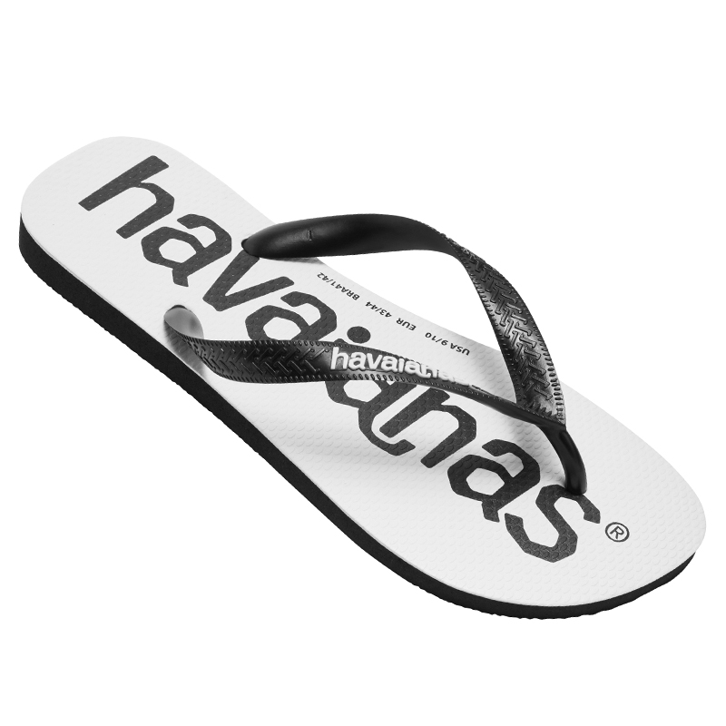 HAVAIANAS TOP LOGO MANIA BLACK/BLACK THONGS - Richmond Surf & Skate