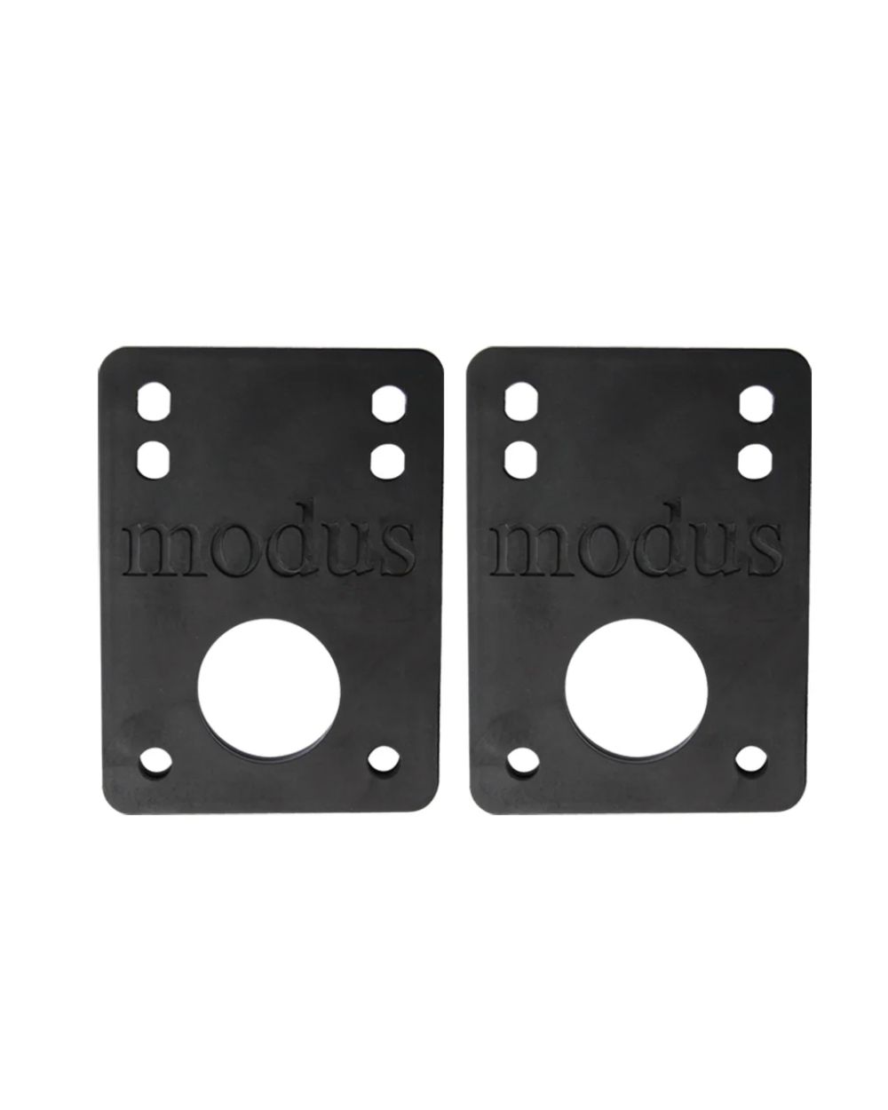 Modus Riser Pads in black – durable skateboard risers for trucks and decks, available at Richmond Surf & Skate.