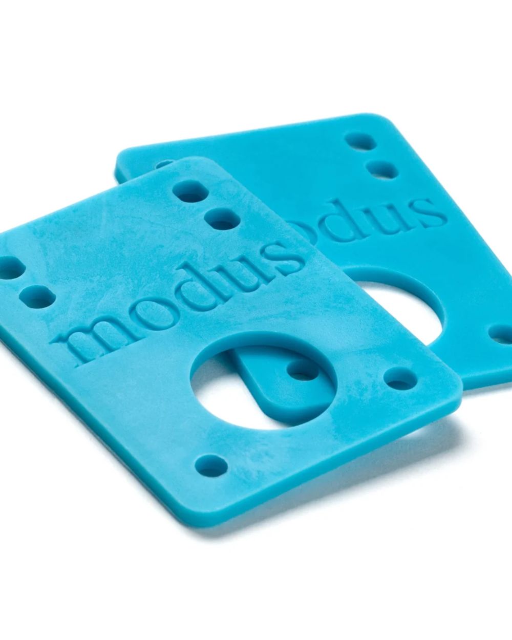 Modus Riser Pads in blue – high-quality skateboard risers for trucks and decks, available at Richmond Surf & Skate.