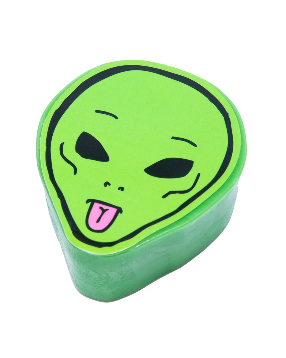 Ripndip Lord Alien green skate wax for smoother ledges, rails, and curbs