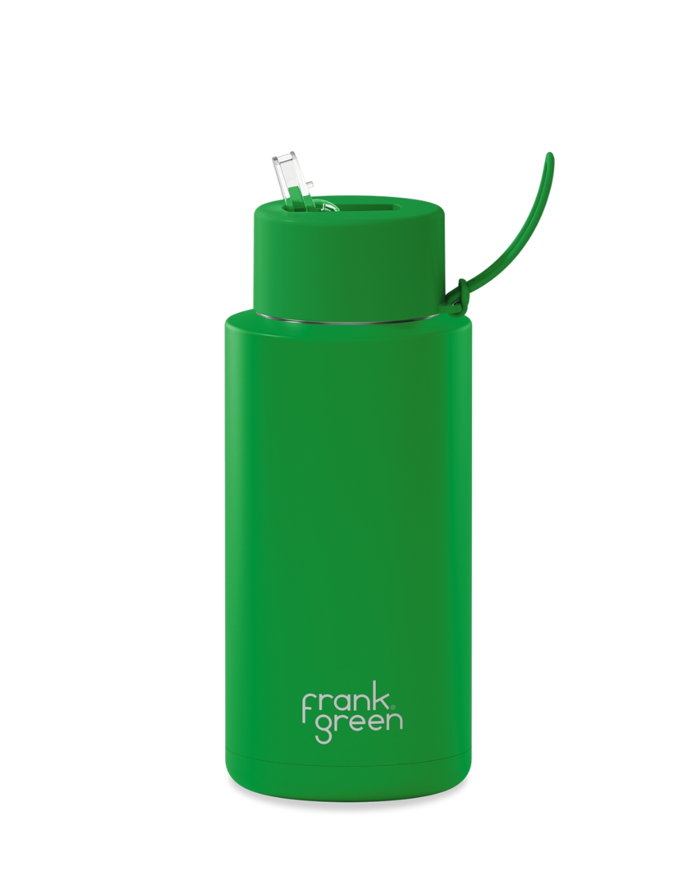 frank green Ceramic Reusable Bottle 34oz in Evergreen colour on display at Richmond Surf & Skate
