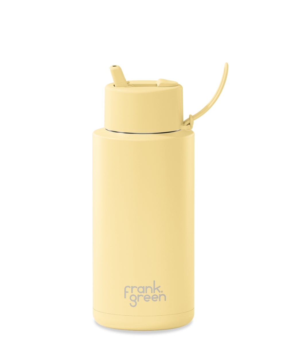 frank green Ceramic Reusable Bottle 34oz in Buttermilk colour on display at Richmond Surf & Skate