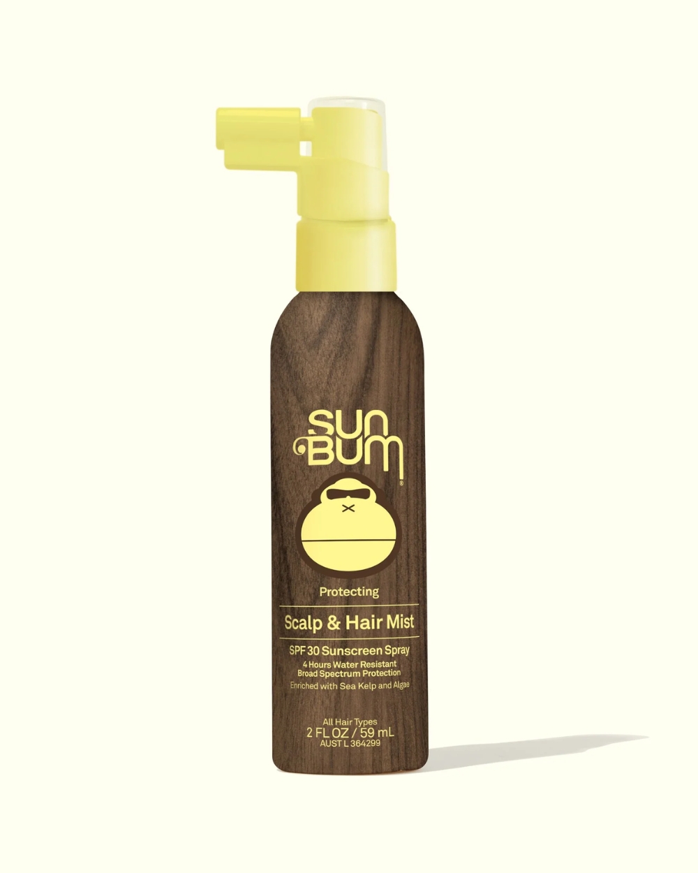 Front view of Sun Bum Scalp & Hair Mist SPF 30+ 59mL bottle