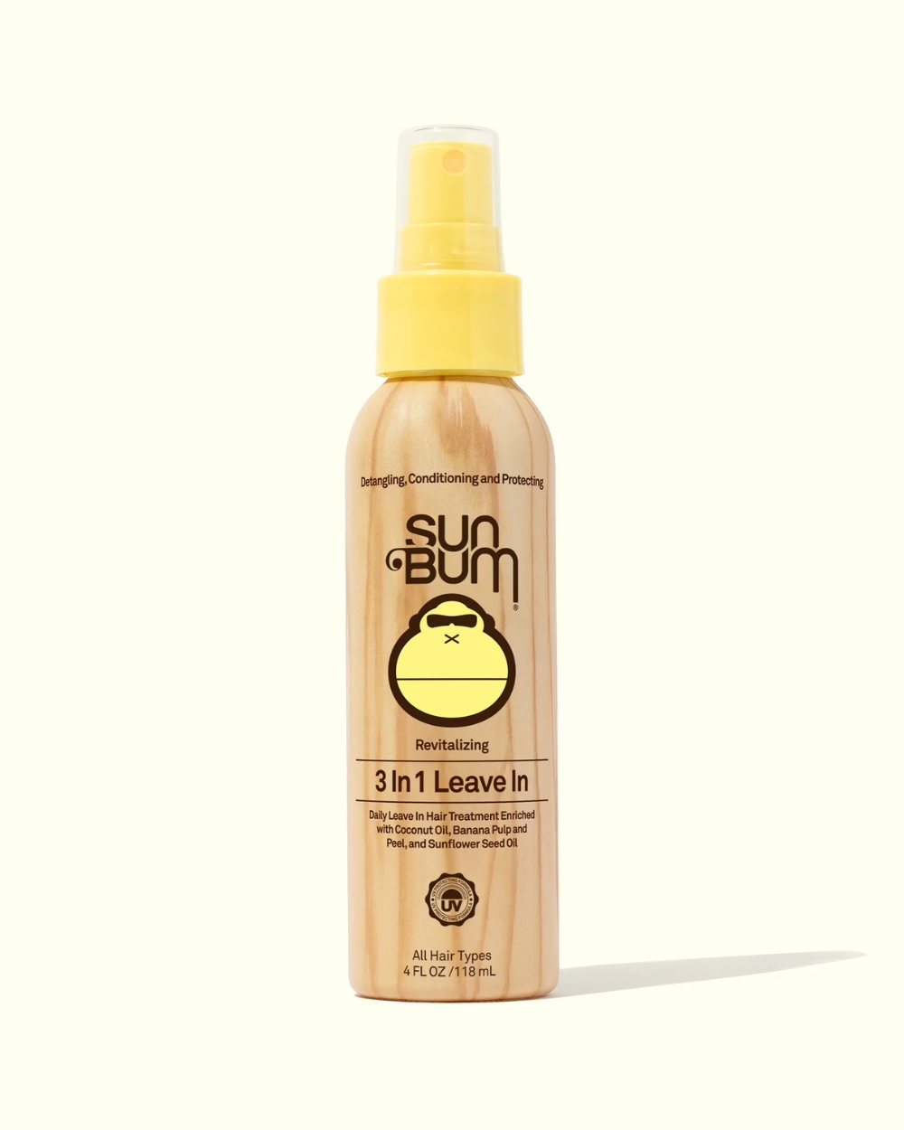 Sun Bum 3 In 1 Leave In 118mL bottle front view