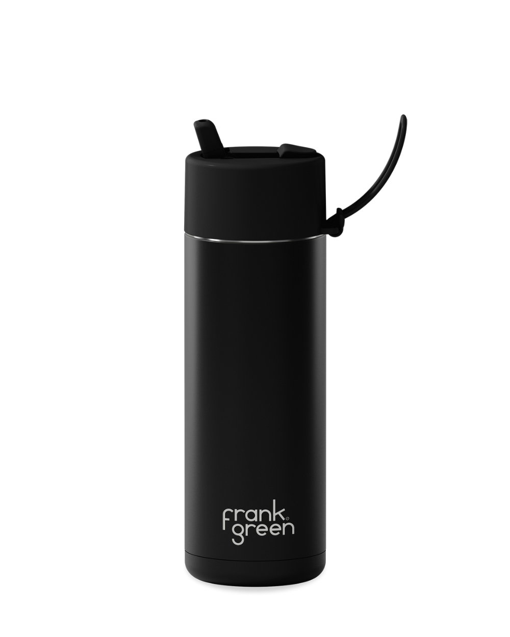 Frank Green 595ml Ceramic Reusable Bottle in Midnight – insulated reusable drink bottle with carry lid
